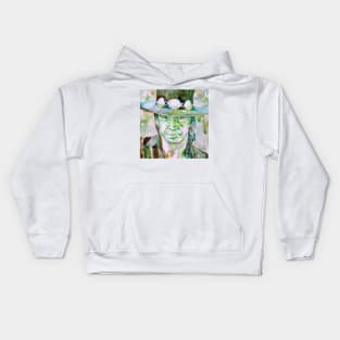 STEVIE RAY VAUGHAN- watercolor portrait .1 Kids Hoodie